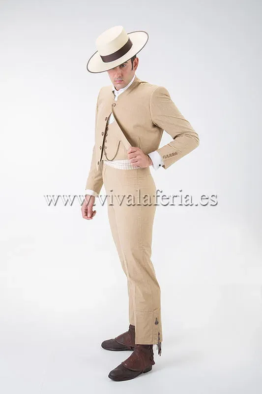 Viva La Feria Príncipe de Gales costume corto homme beige