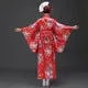 Esprit du Japon kimono satiné japonais rouge sakura obi