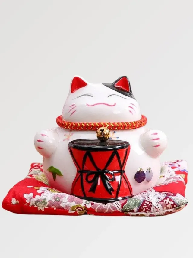 Japon style tambourin tirelire chat japonais chance