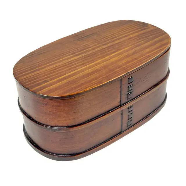 Japon style bento lunch box japonais bois 2 étages