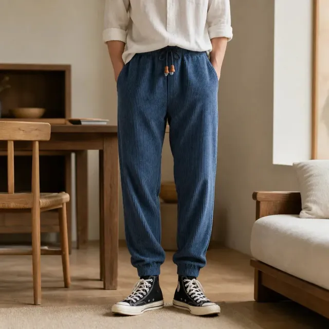 Esprit du Japon pantalon japonais homme velours coupe ample
