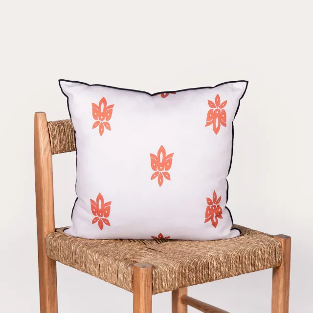 Mistral Mosca coussin lin coton Ivoire 40x40