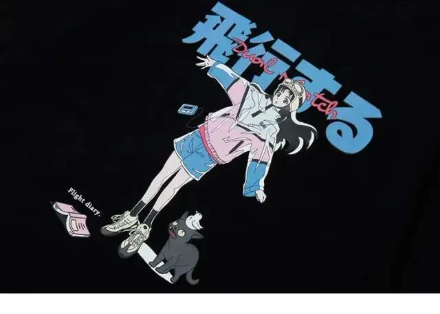 Japon style anekomi t-shirt fille papillon