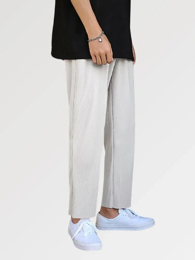 Japon style Ice Ice pantalon large plissé coupe ample