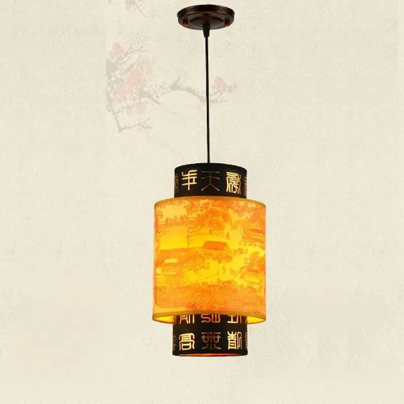 Japon style lampe suspendue bois style japonais