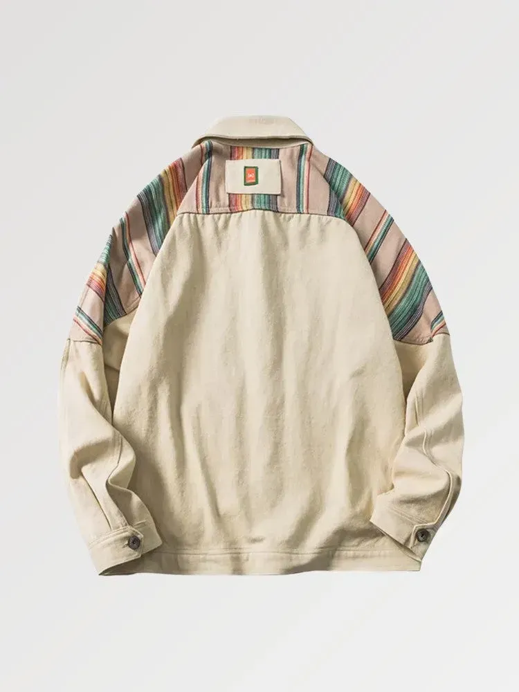 Japon style keturo veste en jean vintage brodée