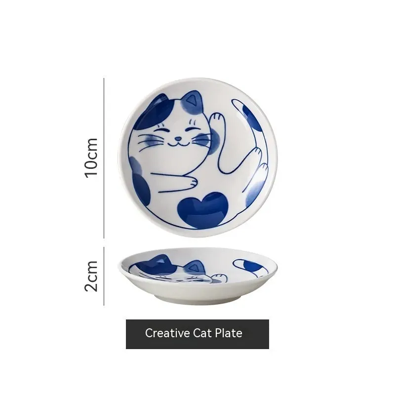 Esprit du Japon petite assiette japonaise chat