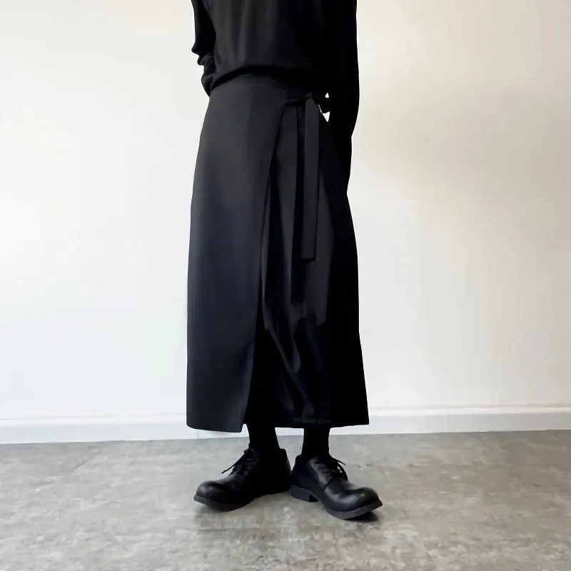 Esprit du Japon pantalon large asymétrique drapé