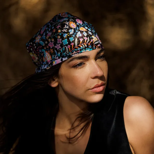 Mistral Manade Bouquet foulard voile coton motif archive