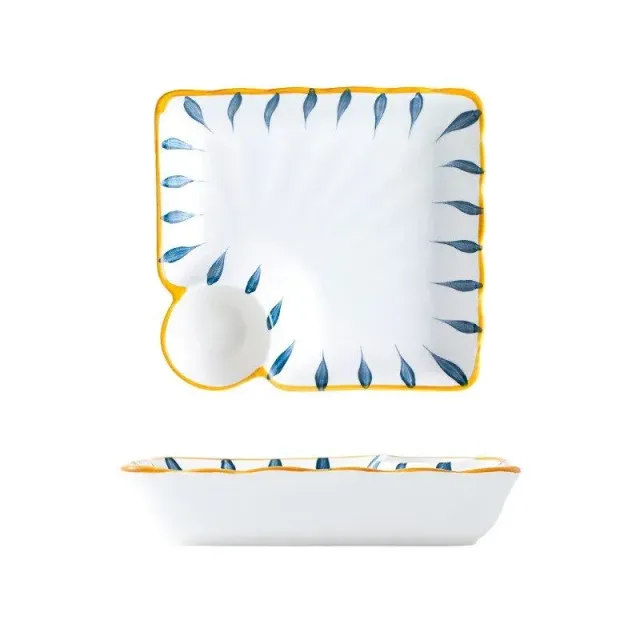 Japon style Plate With Sauce Bowl Hotaka service assiette bol sauce