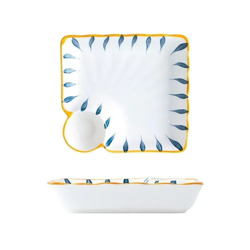 Japon style Plate With Sauce Bowl Hotaka service assiette bol sauce