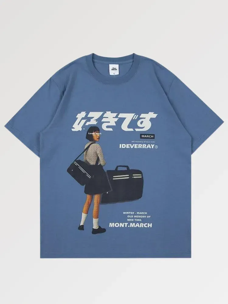 Japon style Tshirt Harajuku fast Ideverray t-shirt coton