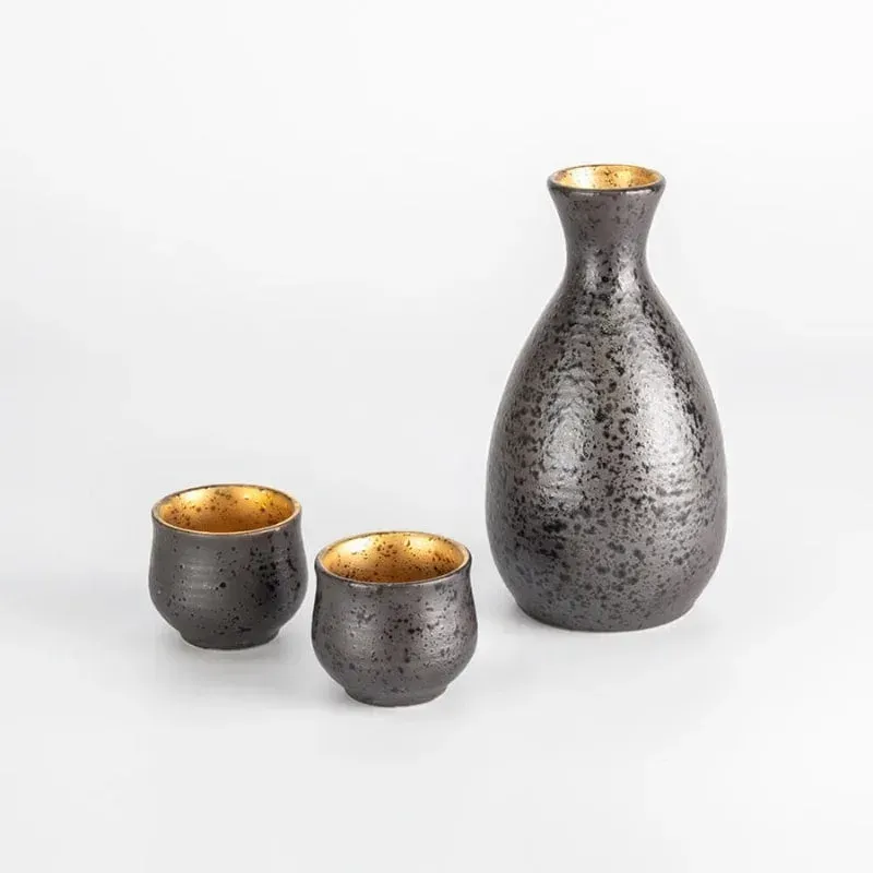 Japon style service à saké japonais Gold doré