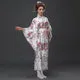 Esprit du Japon kimono floral satin obi manches amples