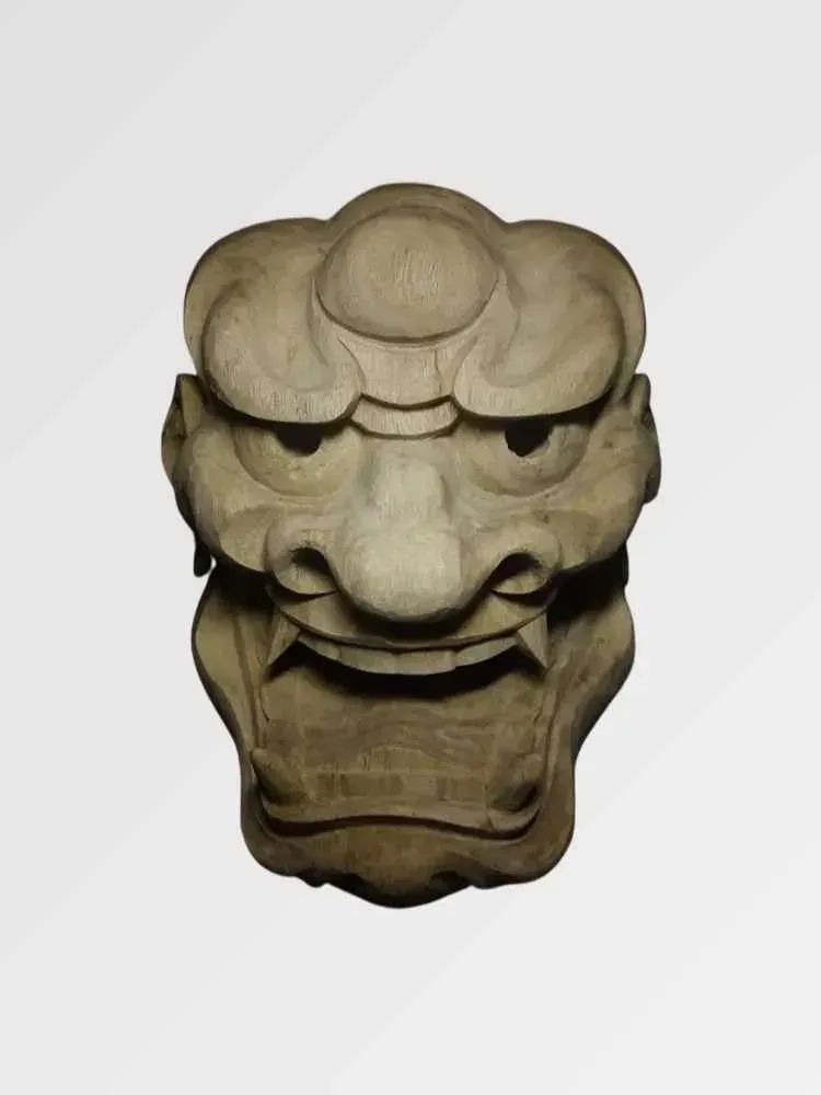 Japon style hanshu masque japonais bois sculpté