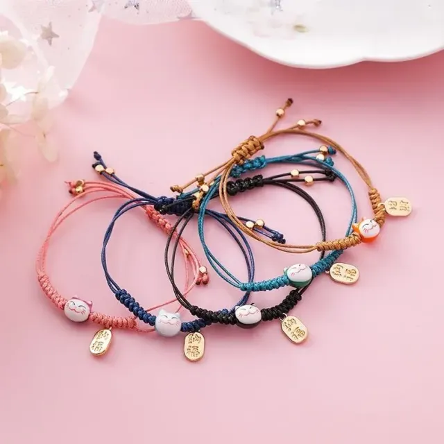 Japon style Bracelet Maneki Neko Koban bracelet porte-bonheur