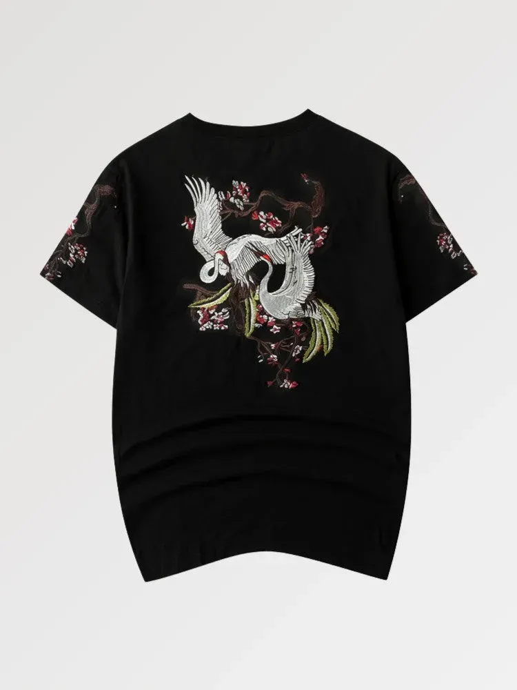 Japon style tee-shirt oiseau japonais noshiro sakura