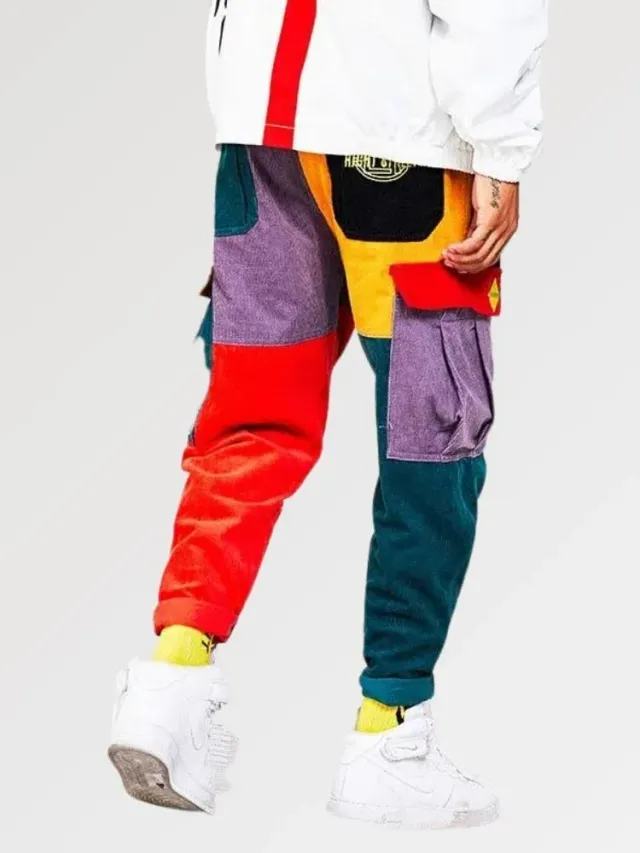 Japon style Colorbind pantalon cargo décontracté