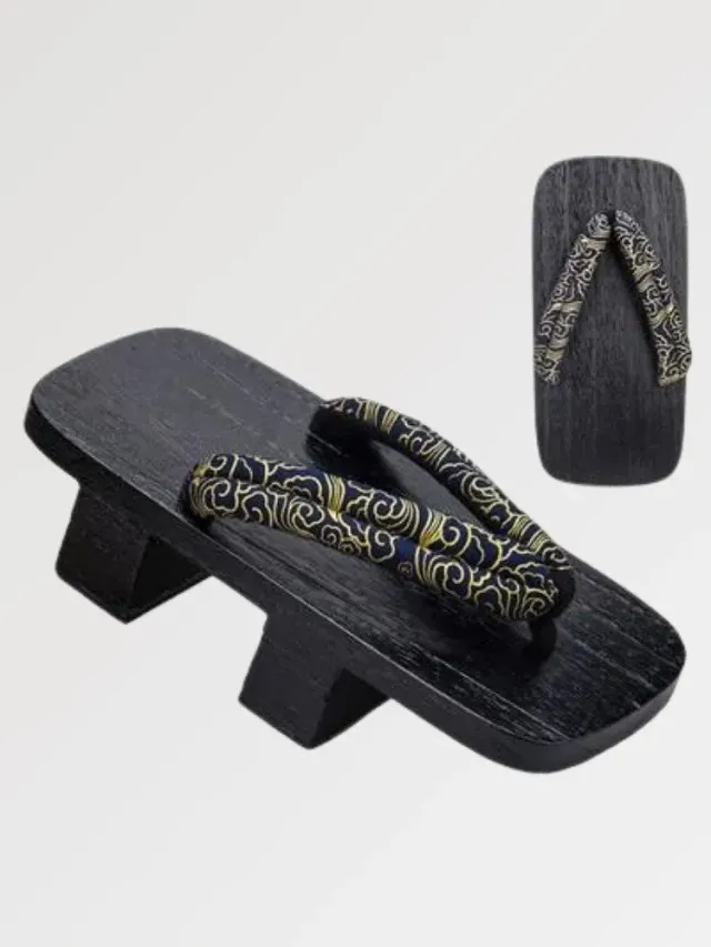 Japon style Geta Japonaise ‘tokoname’ sandales en bois