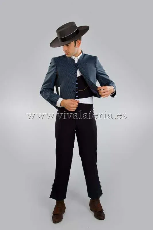 VIVA LA FERIA Traje Campero Raya Ancha Modelo Andaluz