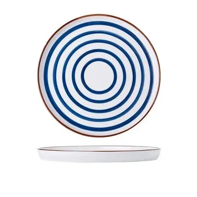 Japon style Satsuma assiette japonaise bleue 25 cm