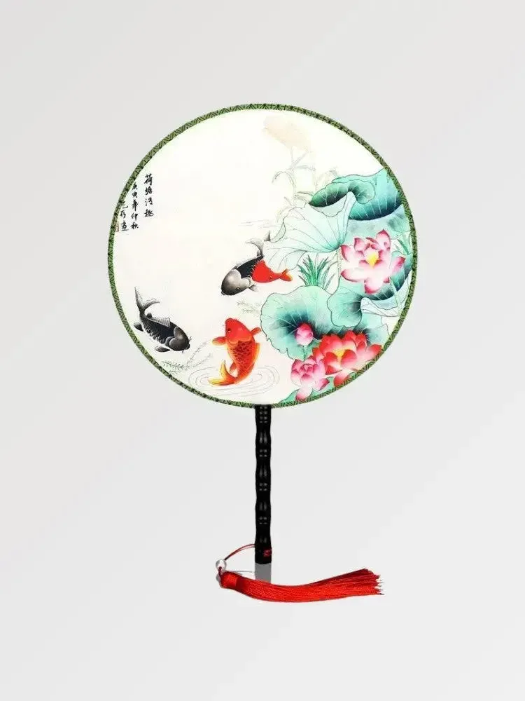 Japon style chita éventail japonais motif poisson tissu