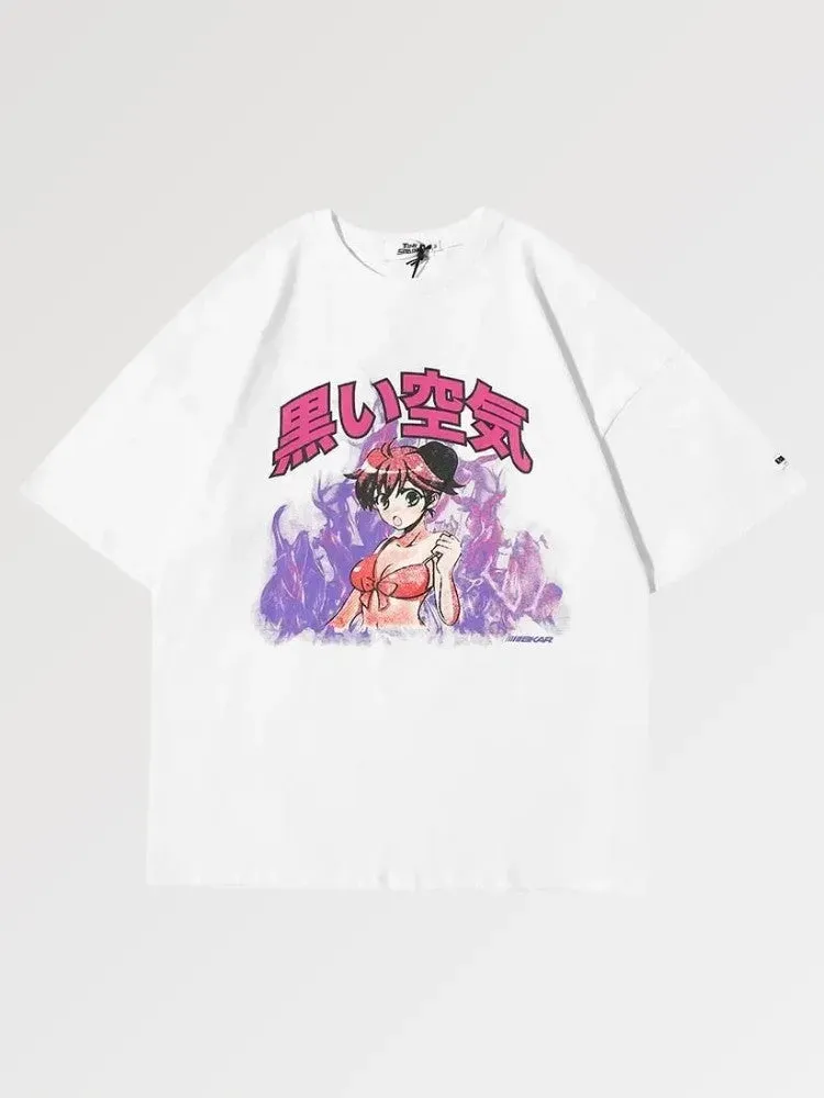 Japon style Otaku Girl tee-shirt manga coton