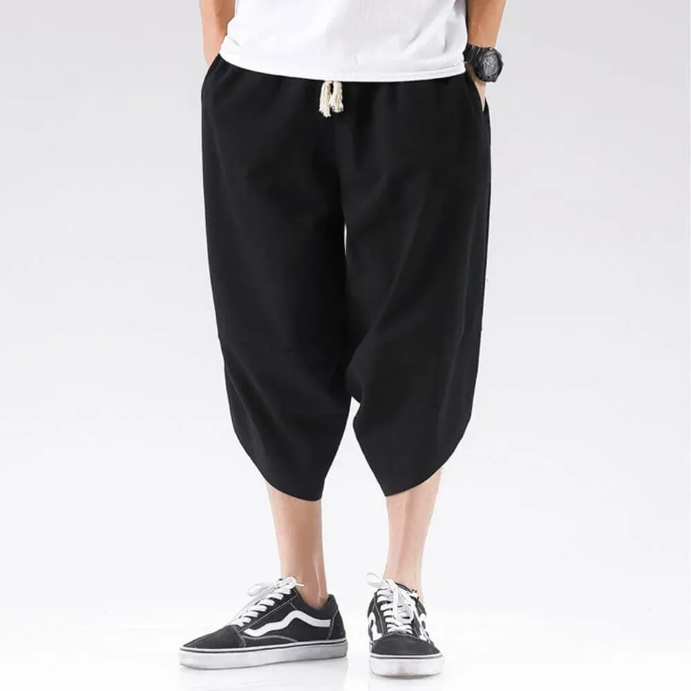 Japon style Kaito pantalon court confort été léger