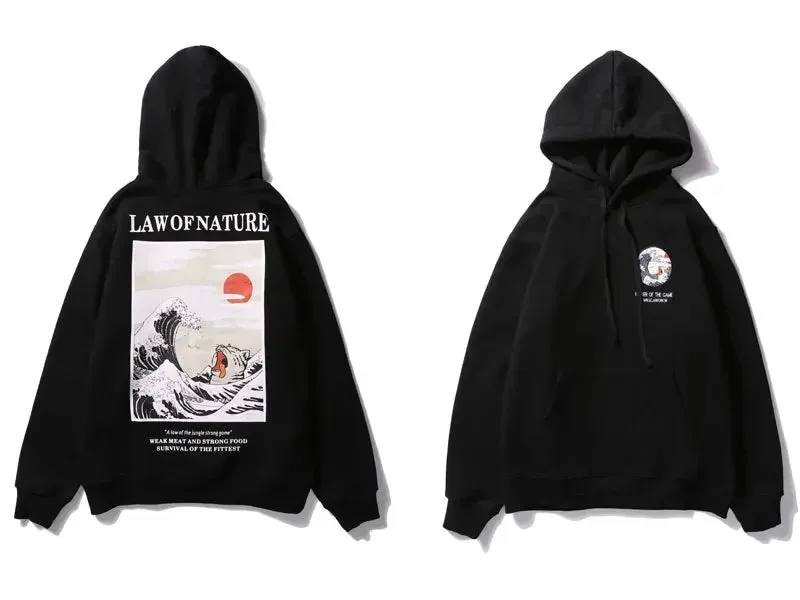 Japon style Sweat Vague Kanagawa sweat japonais