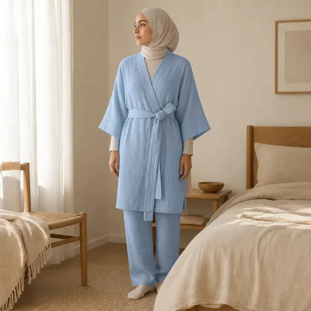 Esprit du Japon Robe de Chambre Kimono peignoir en coton