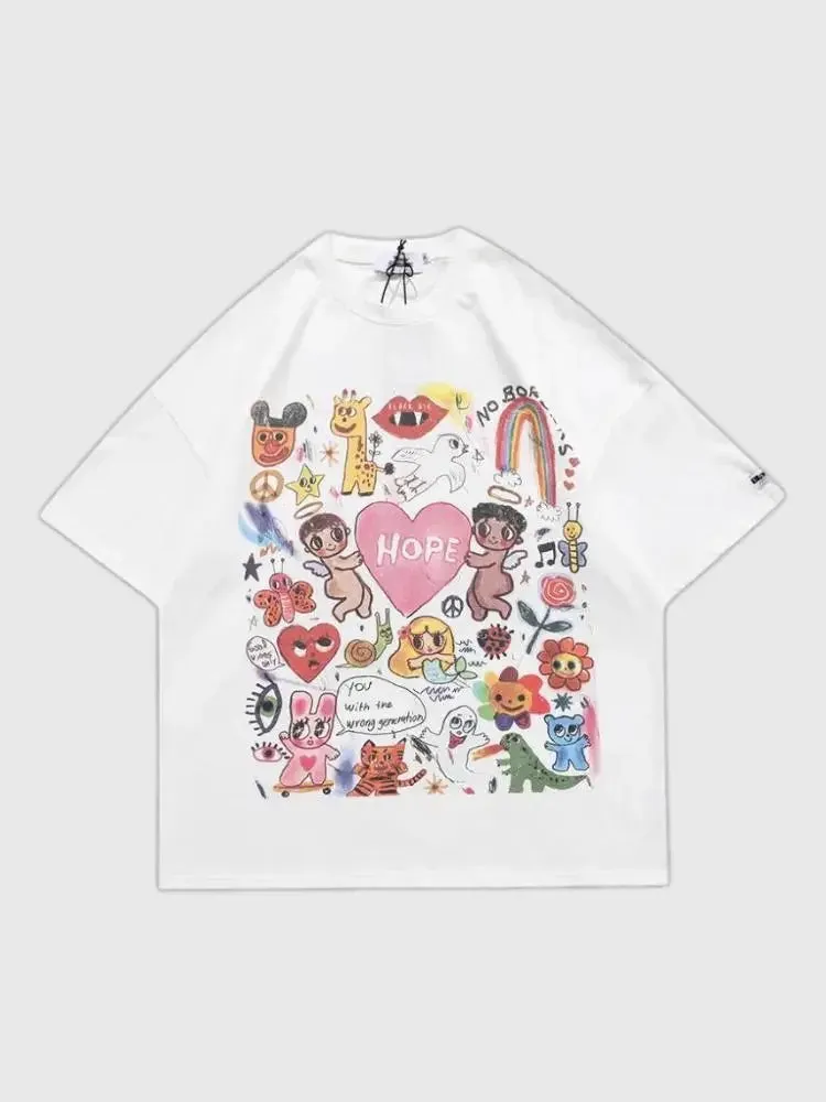 Japon Style Tokoname T-shirt Femme Motif Lapin
