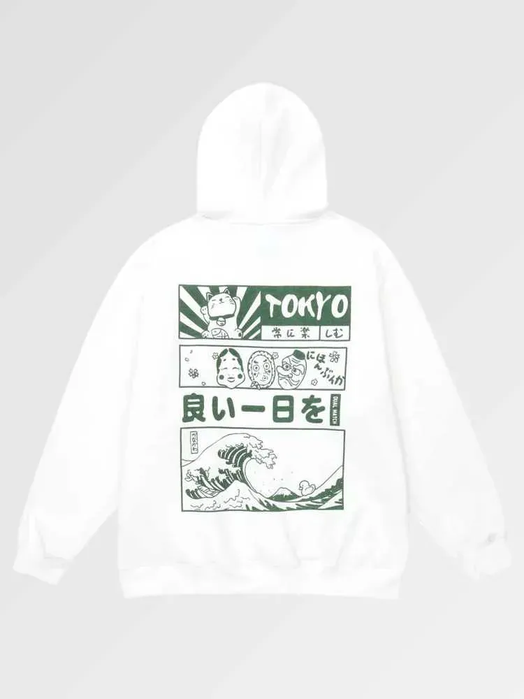 Japon style Gwangju sweat à capuche motif japonais
