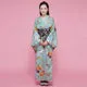 Esprit du Japon yukata femme geisha coton vert d'eau + obi