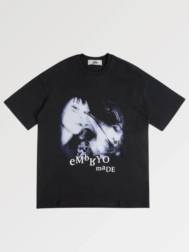 Japon style Illusion Dark t-shirt coréen