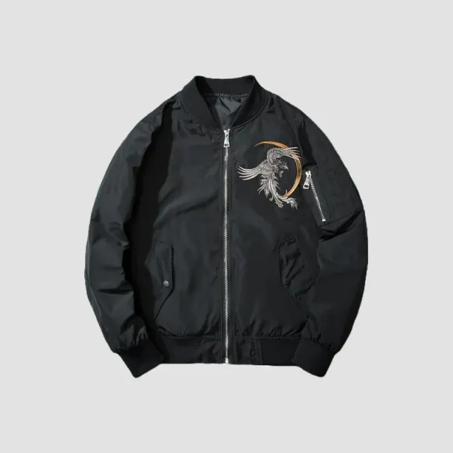 Japon style Phoenix Sukajan veste brodée japonaise