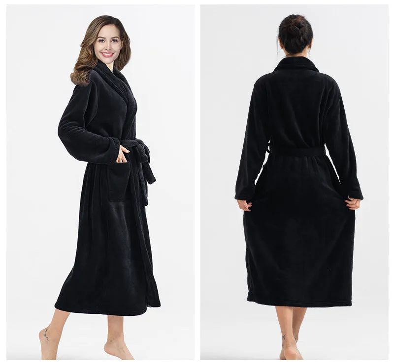 Esprit du Japon peignoir kimono femme peluche mi-mollet