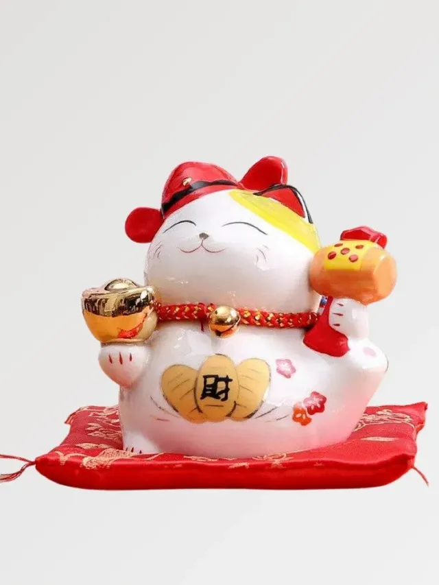 Japon style Maneki Neko Tirelire porcelaine