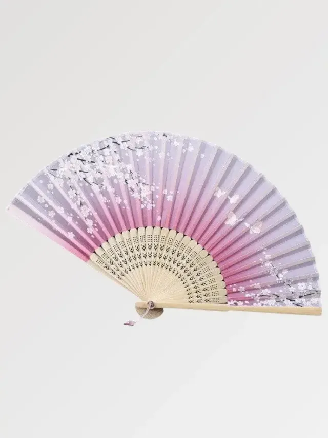 Japon style Éventail Japonais Fleur De Cerisier ‘yori’ en bambou