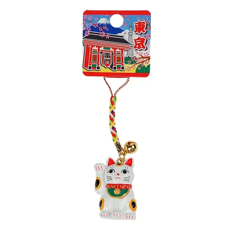 Japon style Maneki Neko bijou de téléphone chat japonais