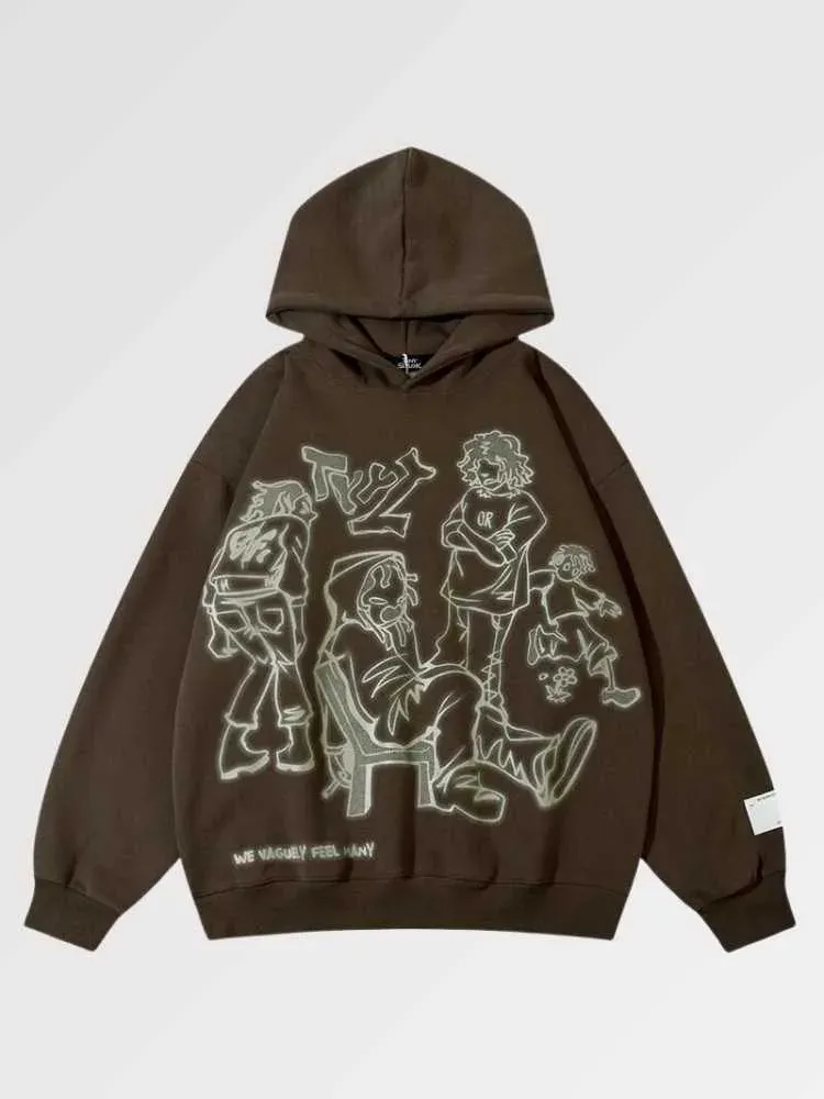 Japon style Okigami sweat à capuche streetwear