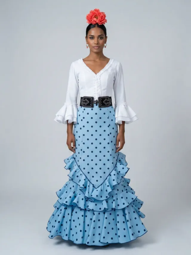 Viva La Feria Romero jupe rociera à pois