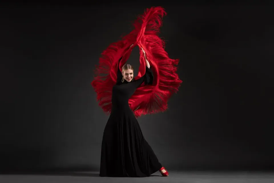 VIVA LA FERIA Juana châle flamenco 140 cm