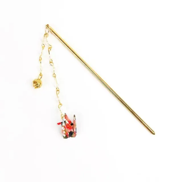 Japon style Origami kanzashi rouge coiffure