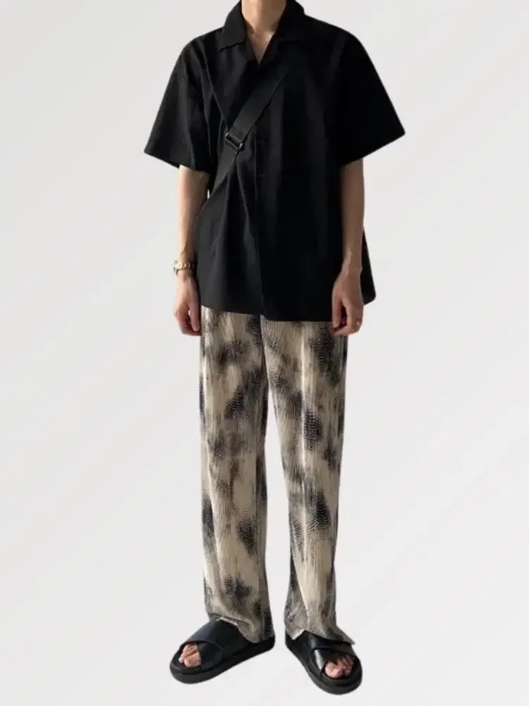 Japon style Newhdmy pantalon tie dye streetwear