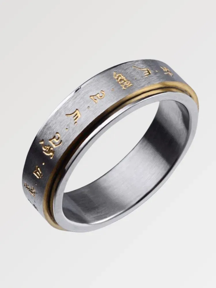 Japon style Bague Mantra gaifu Okoni bijou