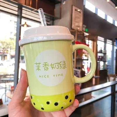 Japon style grand mug japonais avec couvercle