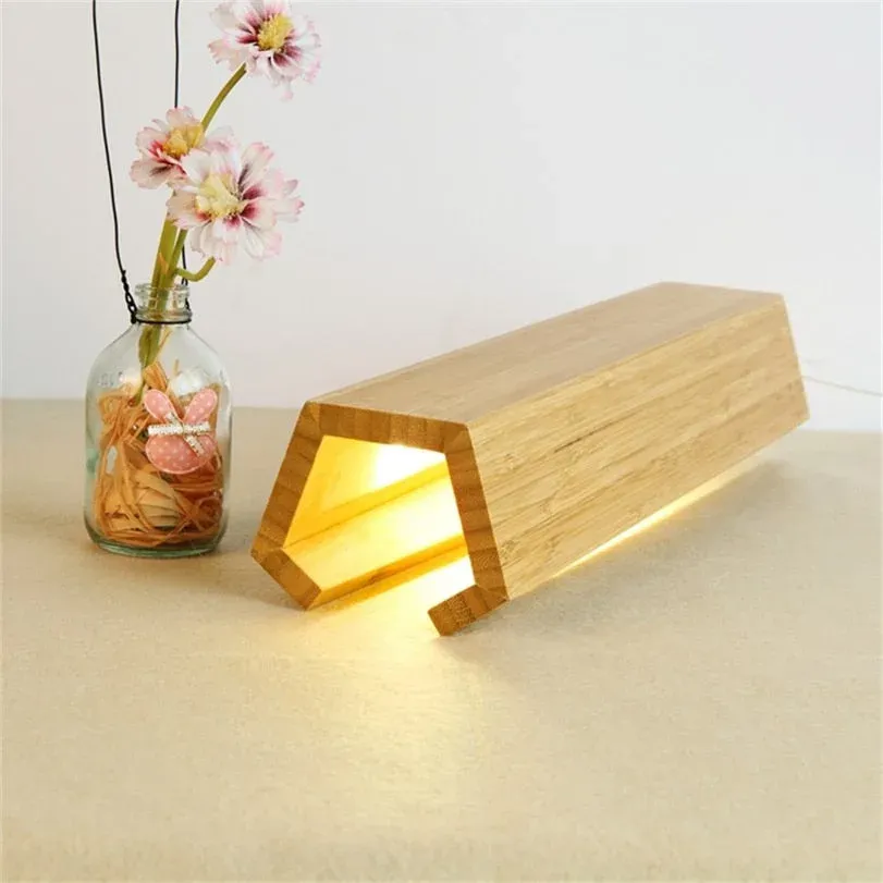 Japon style Japonaise lampe de bureau bois
