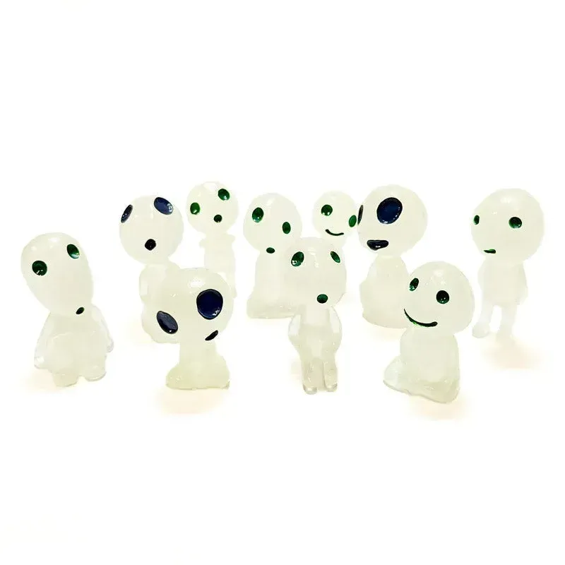 Japon style Esprits de la Forêt figurines kodama phosphorescentes