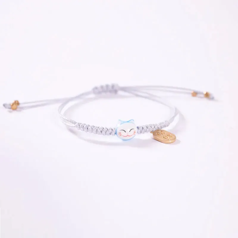 Esprit du Japon Maneki Neko bracelet céramique porte-bonheur