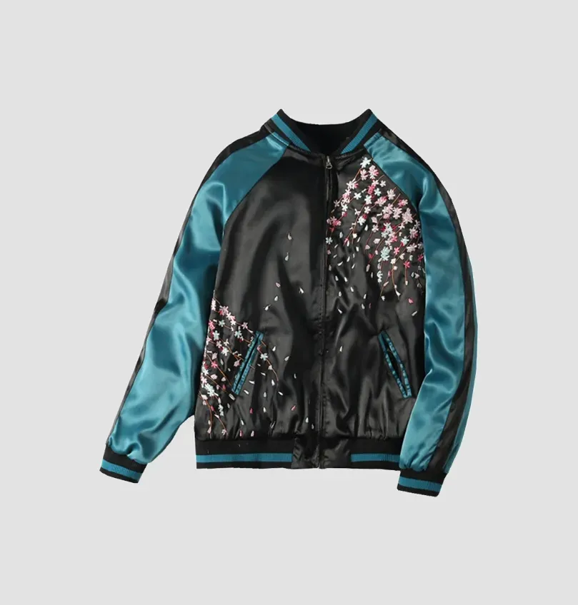 Japon style bomber femme imprimé japonais